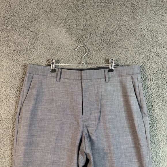 J Crew Pants Mens 34x32 Gray Bowery Slim Fit Four Season Stretch Wool Casual - Picture 2 of 14